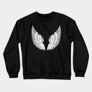 Angel Wings Hope Love Faith Divinity Trinity Jesus Tattoo Artistic Vector Dove Bird Wings of Redemption Crewneck Sweatshirt